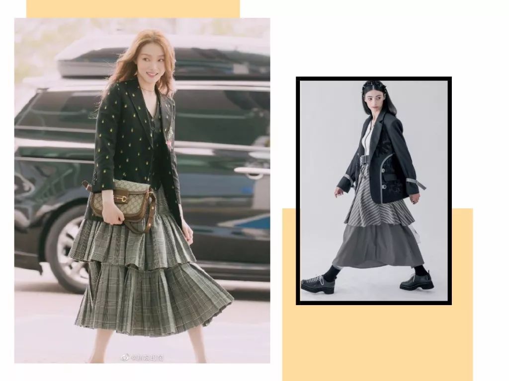 韩国look穿搭,冬穿搭韩系裙装