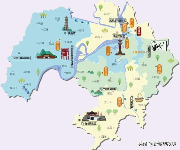 中国芜湖位置,芜湖市行政区划图最新版