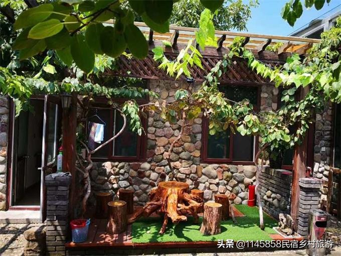 蓟县郭家沟景区艳阳农家院,蓟县郭家沟边上农家院