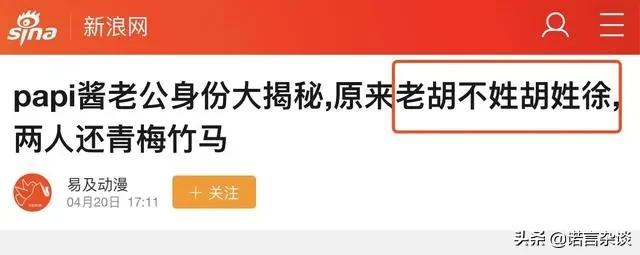 papi酱生孩子感言,papi酱因孩子随父姓遭部分网友嘲