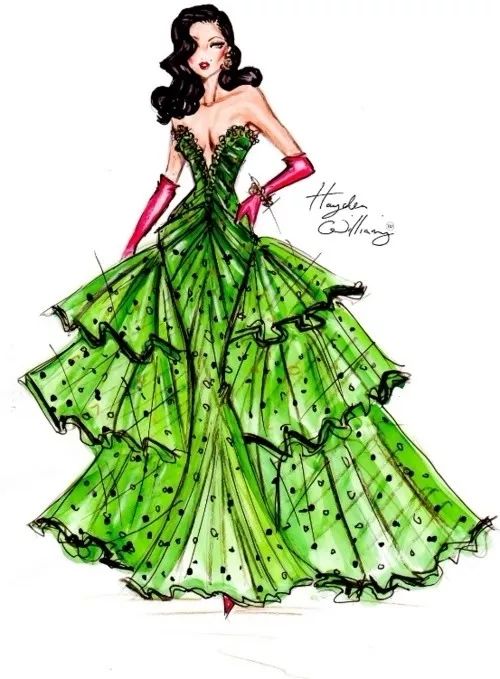 设计稿晚礼服,设计礼服手稿图洛丽塔