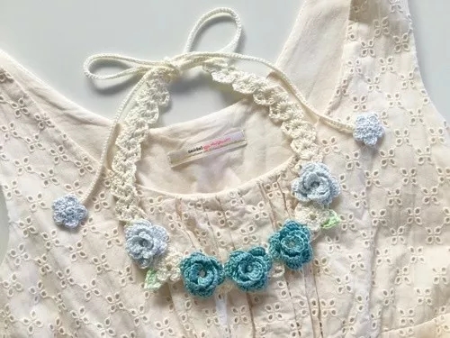 钩针手链手环图解,钩针编织小饰品图解