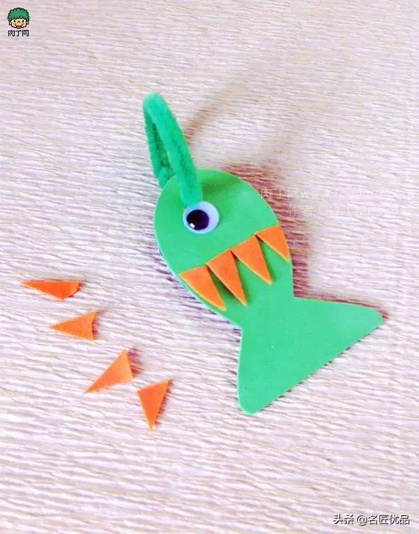 手工做小钓鱼竿玩具,怎么做钓鱼小玩具