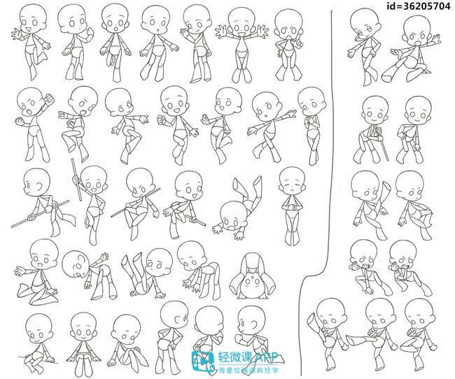 简笔画ins风q版小人男孩,q版小人的画法教程