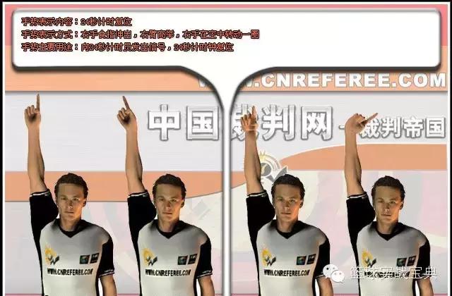 足球裁判判罚手势,NBA裁判判罚手势