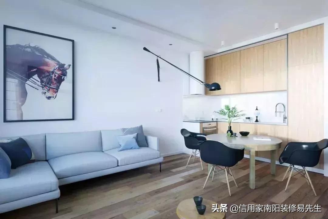 108平横厅客厅餐厅一体装修实景图,48种客餐厅设计总有一款适合你