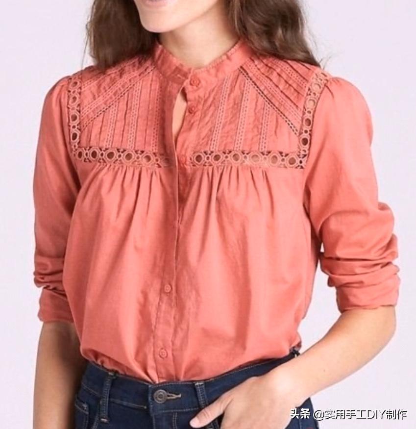 时尚原创设计蕾丝上衣,设计师款棉麻蕾丝上衣夏