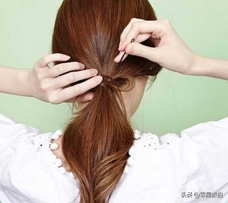 韩式高马尾辫扎法中长发,蝴蝶结高马尾半扎法