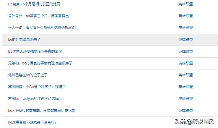 bo的禁赛结果,网传bo选手仅禁赛三个月