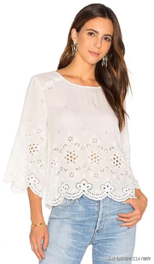 2020蕾丝领时尚气质纯色衬衣,时尚设计荷叶花边纽扣套头衬衫