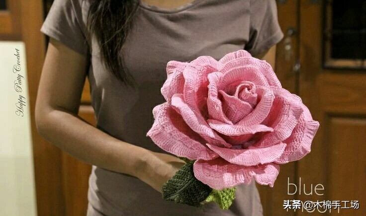 七种玫瑰花的钩编步骤,浪漫永不凋零的玫瑰花折纸