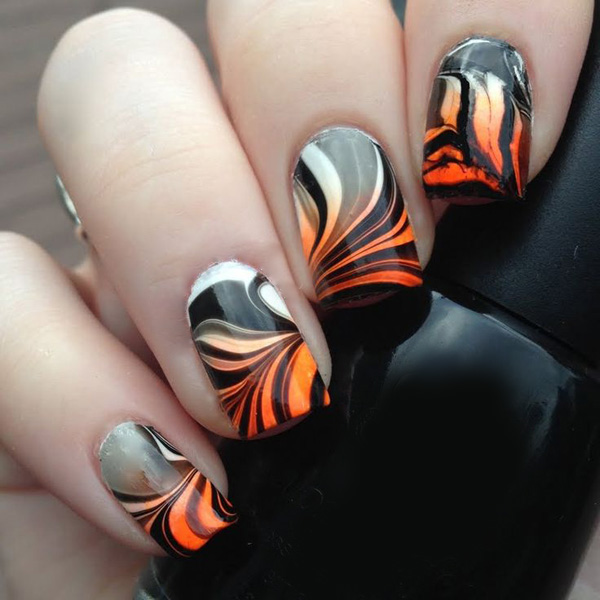 大理石美甲教程图片大全集,大理石美甲初学者必备