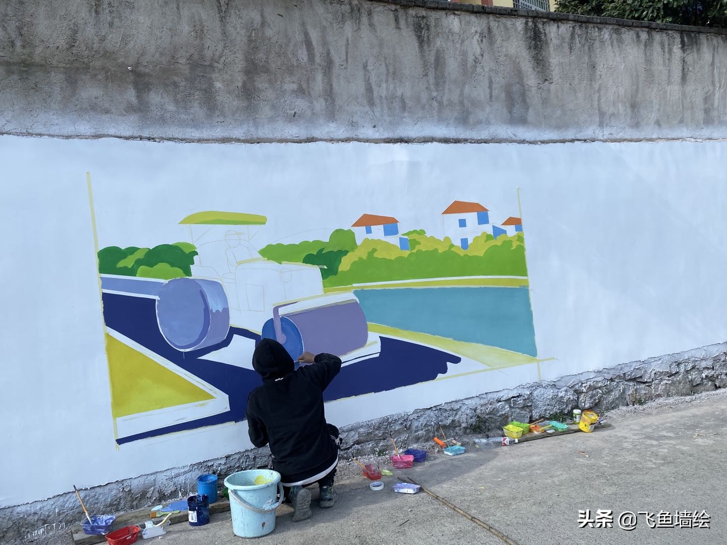 墙绘怎么画平整图片,墙绘怎样画写意