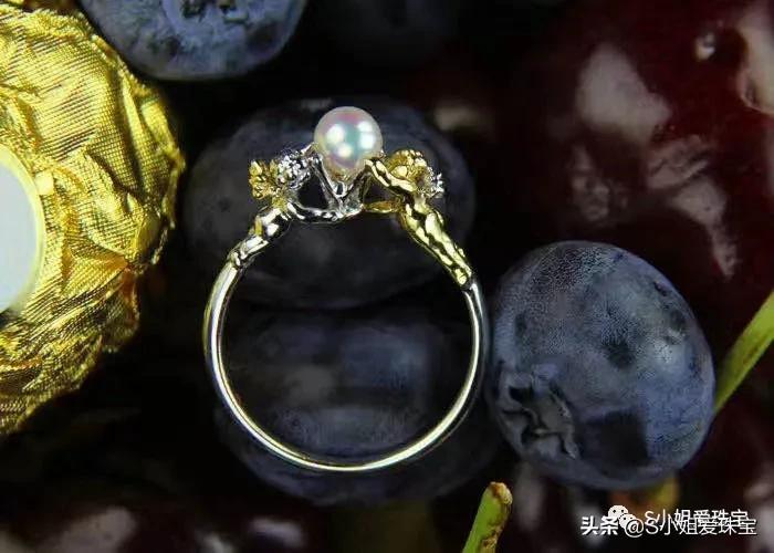 漂亮的珍珠戒指,经典珍珠戒指