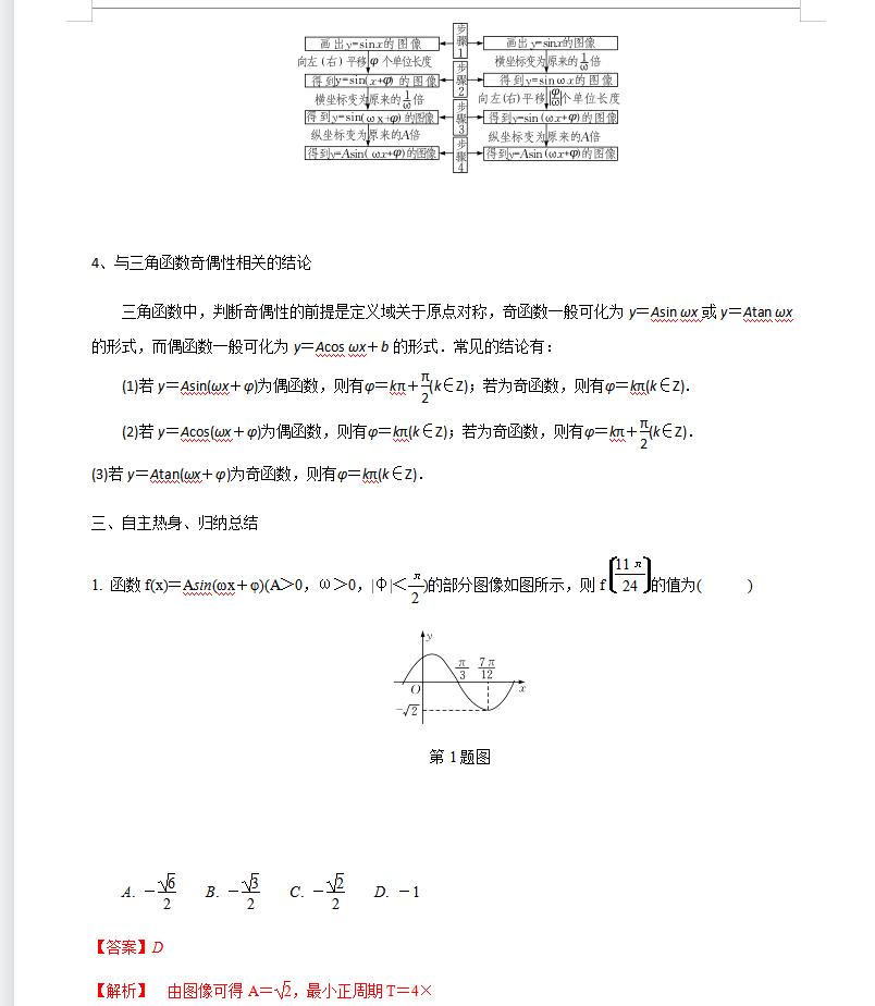 数学必修一最难的是三角函数,数学必修一三角函数总结图片