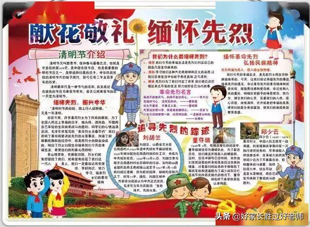 清明节的由来和习俗古诗手抄报,清明节文学常识手抄报内容