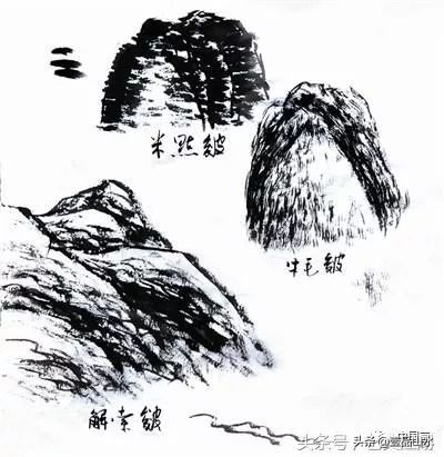 以披麻皴为主的山水画,简单披麻皴山水画图片