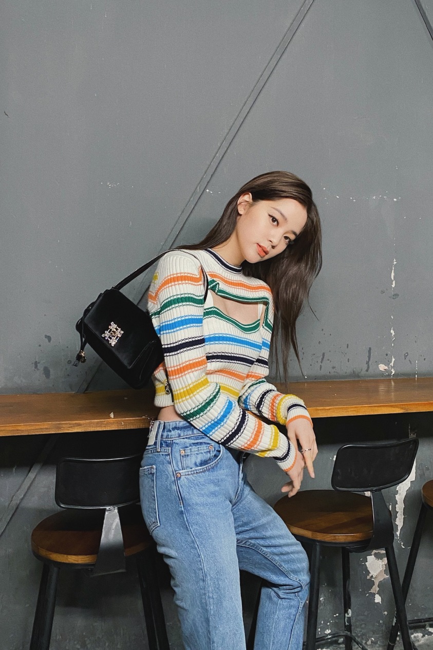 欧阳娜娜的清爽穿搭,欧阳娜娜夏日穿搭美图