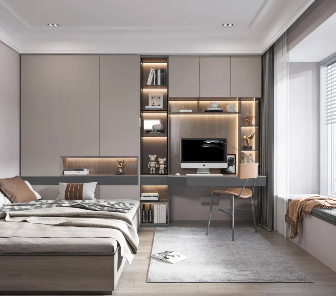 以后流行的卧室设计,大卧室不做衣柜布局设计