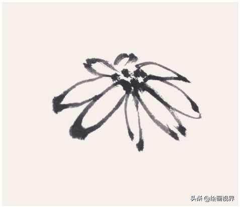 菊花花头国画画法和步骤,菊花花头写意画法教程