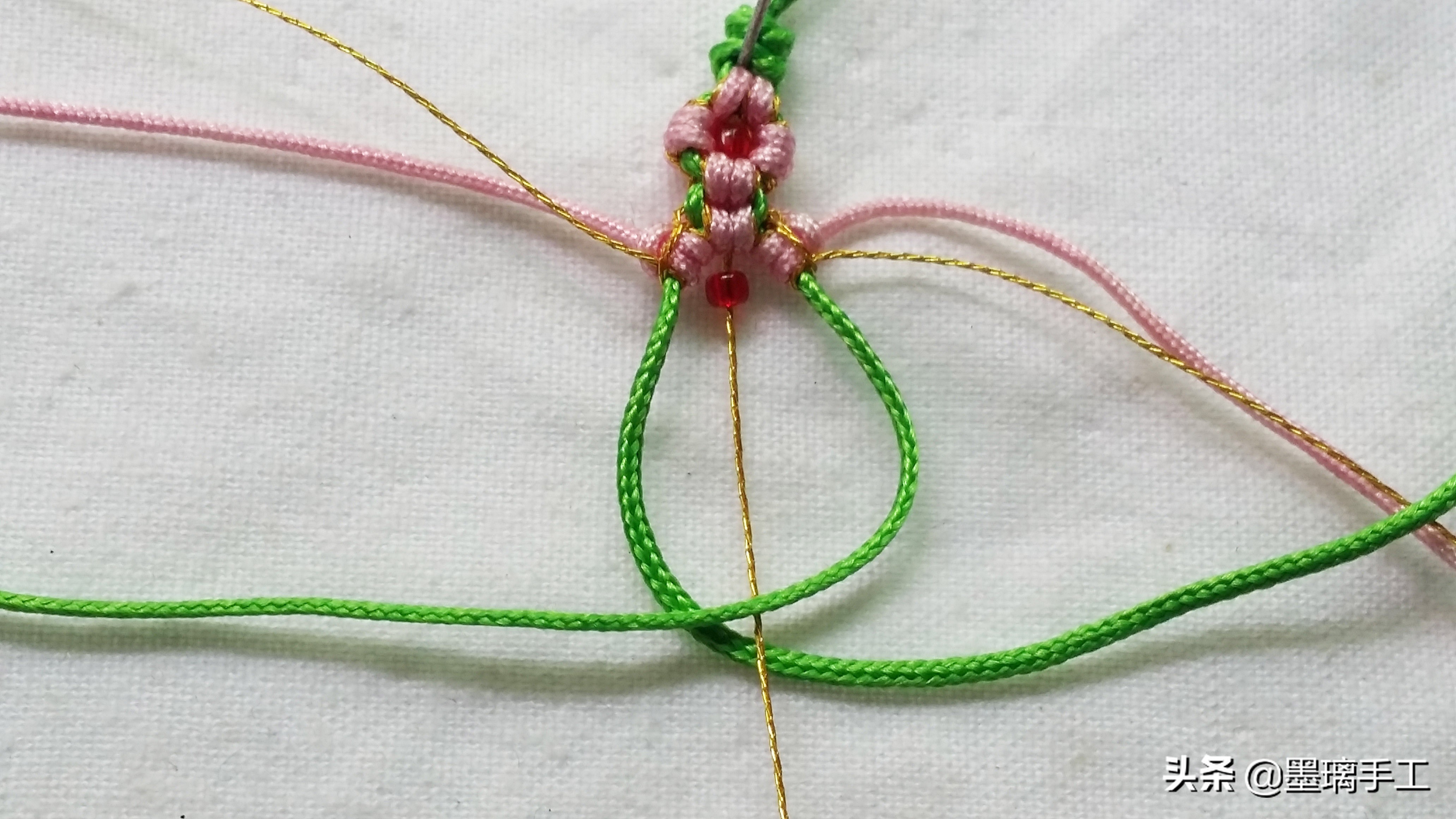 桃花结手机绳编织教程,手工编织情丝结视频教程