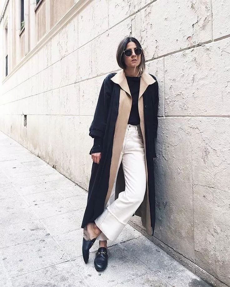 一条白裤子,搭配所有大衣!时髦精必备,给你整个冬天的高级感
