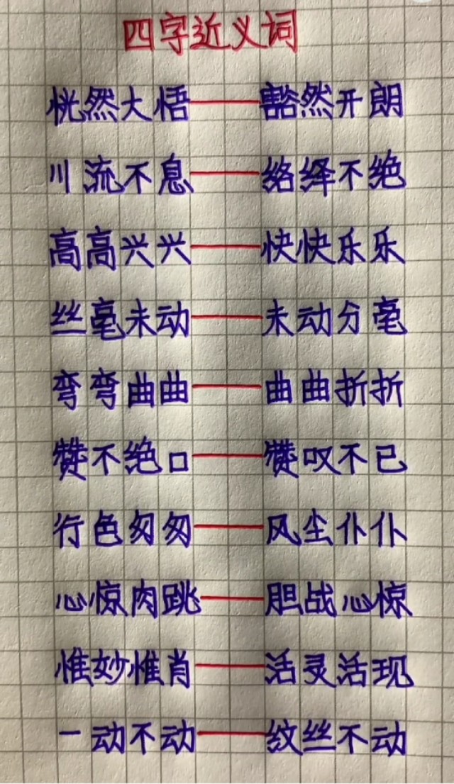 小学1-4年级近反义词训练,小学必须掌握的近义词反义词