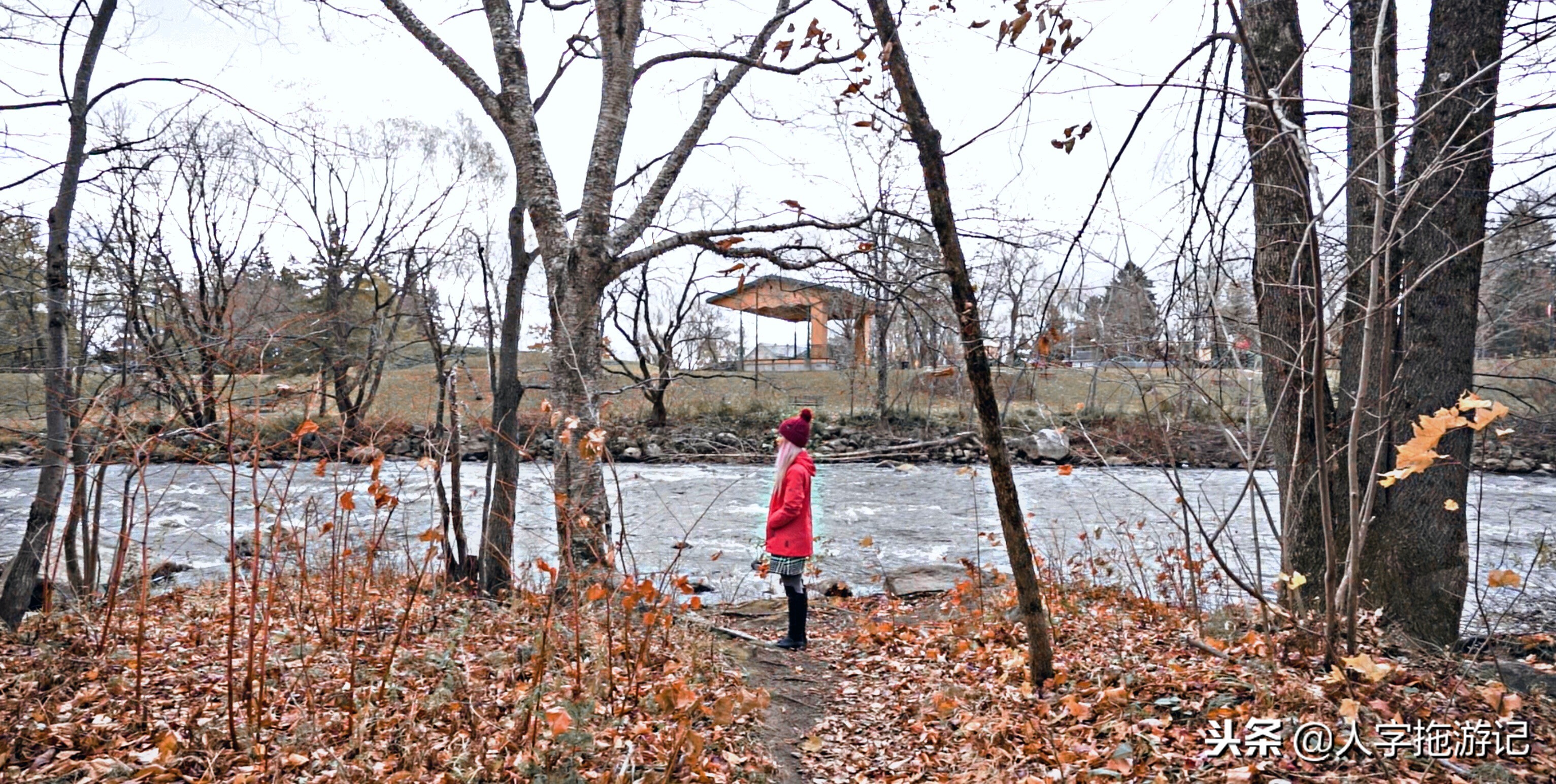 冬日极客,加拿大Wendake穿着狼爪去狼族