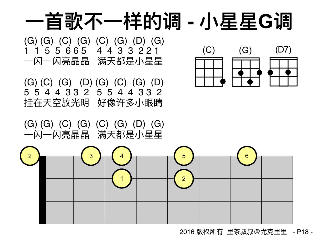 尤克里里茶叔叔教学,尤克里里轻松入门pdf