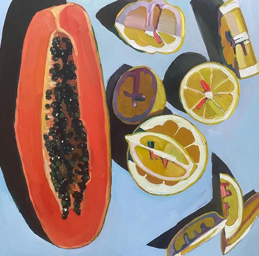 充满光感，秀色可餐的水果绘画