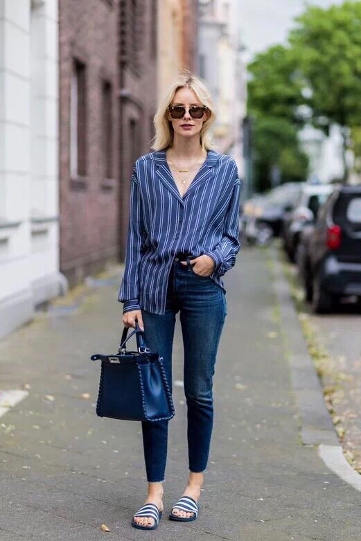 塞衣角今年最流行穿法,塞衣角搭配图解