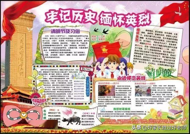 清明节的由来和习俗古诗手抄报,清明节文学常识手抄报内容