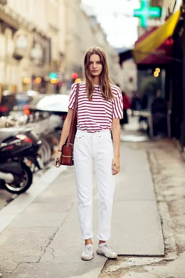 “三角妹”掌握扬长避短法,取舍上下身的优劣势,轻松穿出法式风