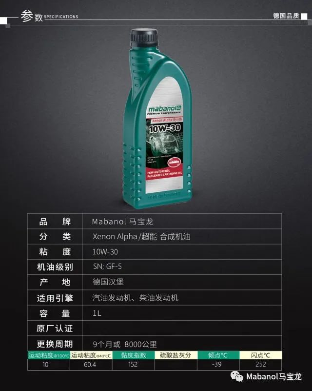 马宝龙10W30和0W30机油的应用区别