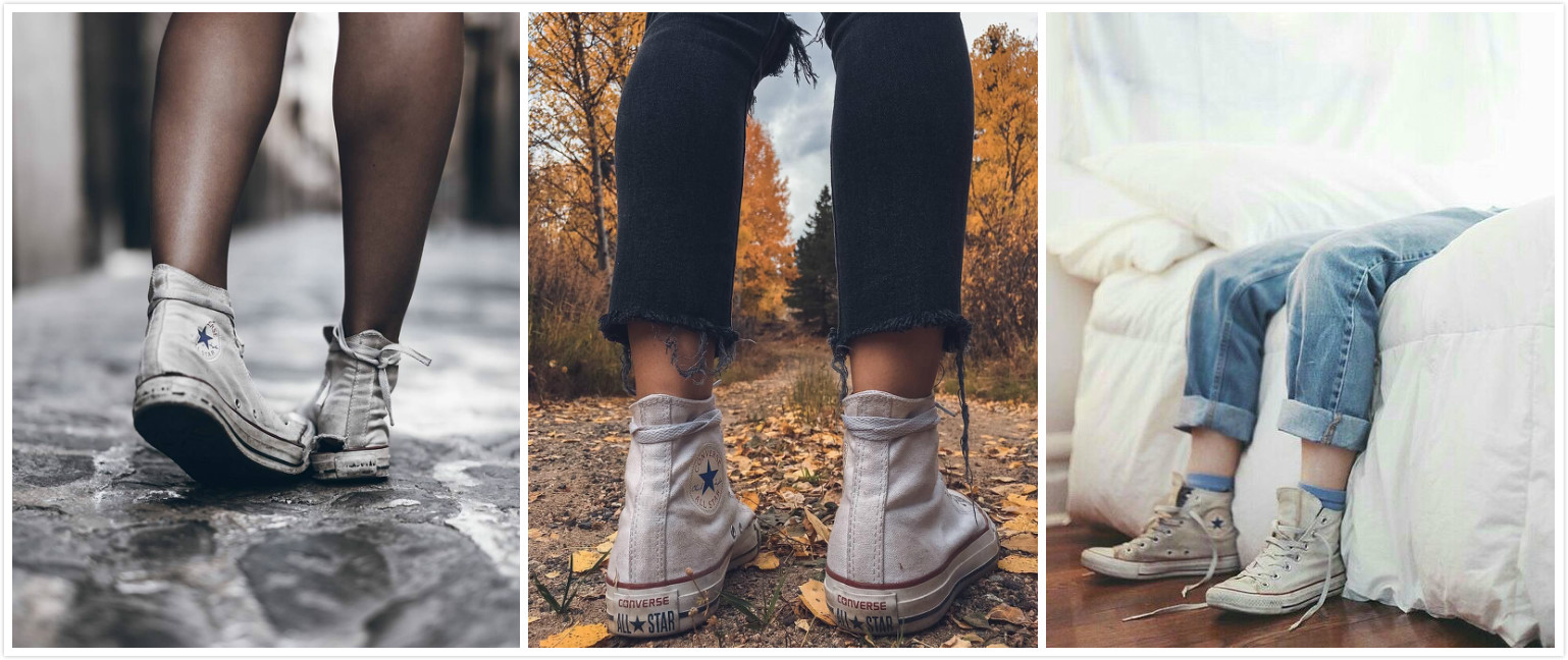 复古与潮流的帆布鞋,帆布鞋是体现休闲风的重点单品