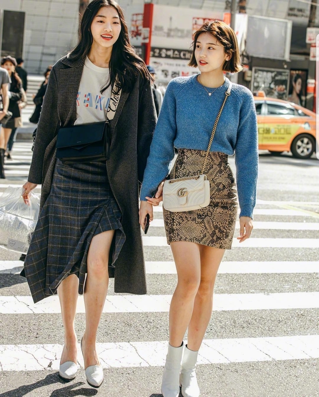 韩国街头穿搭秋冬,韩国时尚博主穿衣搭配秋冬