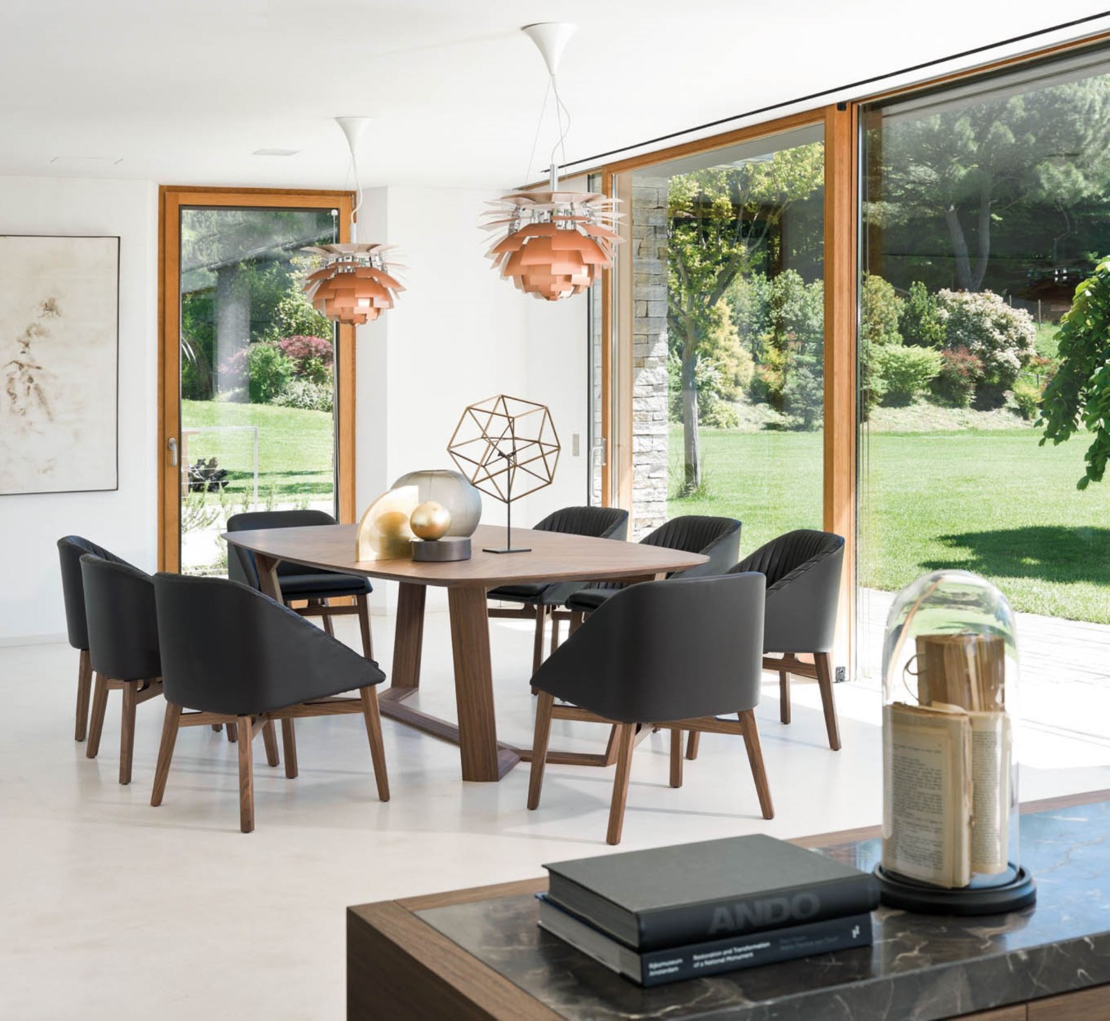 实木圆餐桌椅效果图,阳光家具实木餐桌椅