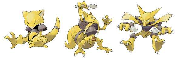 精灵宝可梦No.063，No.064，No.065——凯西，勇基拉，胡地