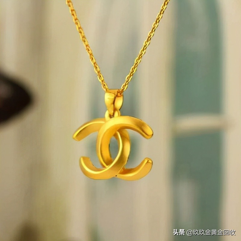 金项链999足金吊坠香奈儿,香奈儿项链18k吊坠硬金