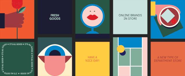 品牌服饰平面设计,服装品牌展台设计简约手稿