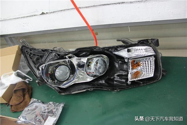 卡罗拉双擎改海拉5双透镜恶魔眼,2019款卡罗拉大灯加透镜