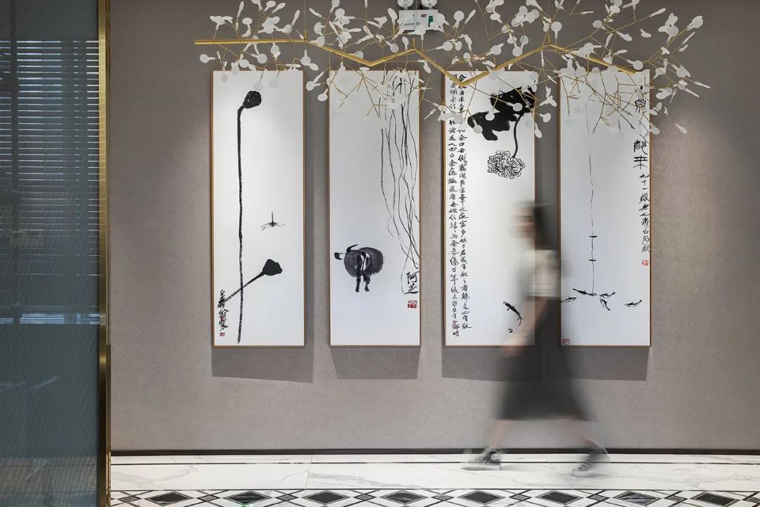 新中式会所玄关装修效果图,中式装修2000平会所