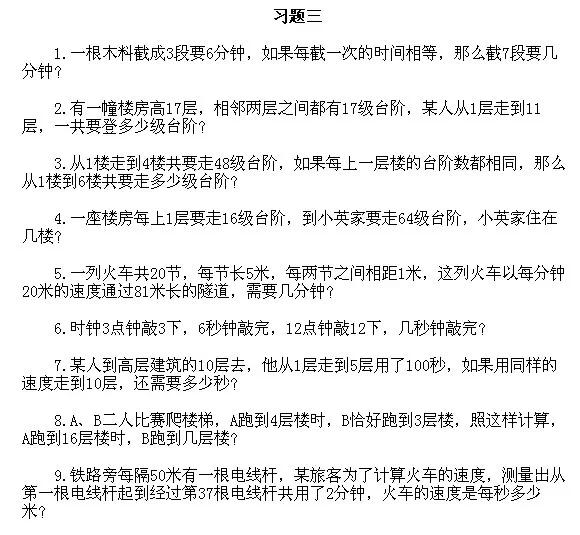 奥数1-6年级经典,奥数经典题小学生