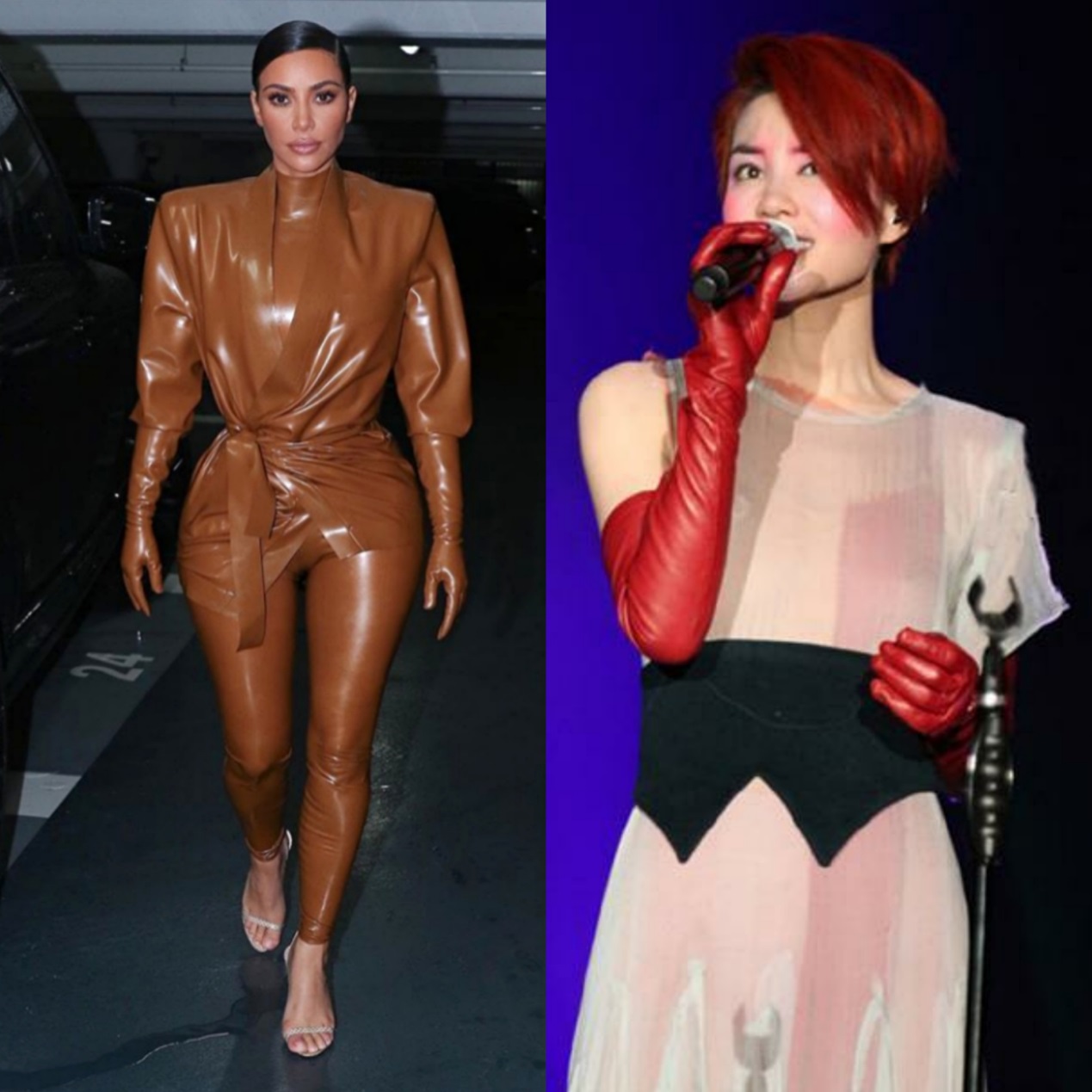 卡戴珊为好看不上厕所,穿“乳胶衣”生拉硬拽,臀大胯宽总是卡住