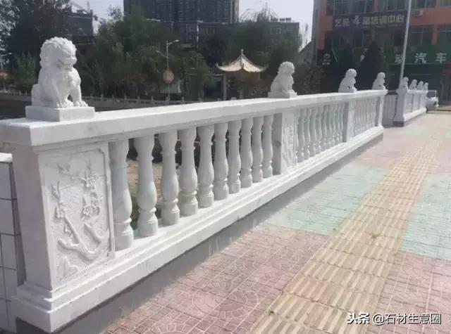 100种石材栏杆图片大全,汉白玉石柱栏杆多少钱一米