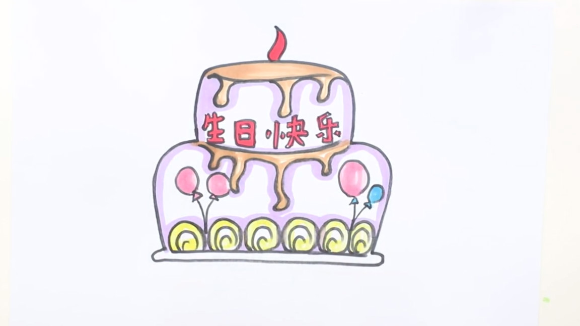 生日贺卡简笔画步骤图,生日贺卡怎么画简笔画