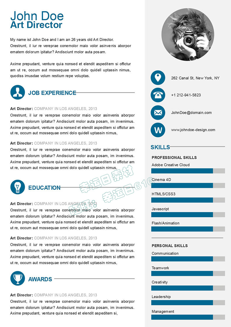 精美个人简历照片,50套高颜值简历模板