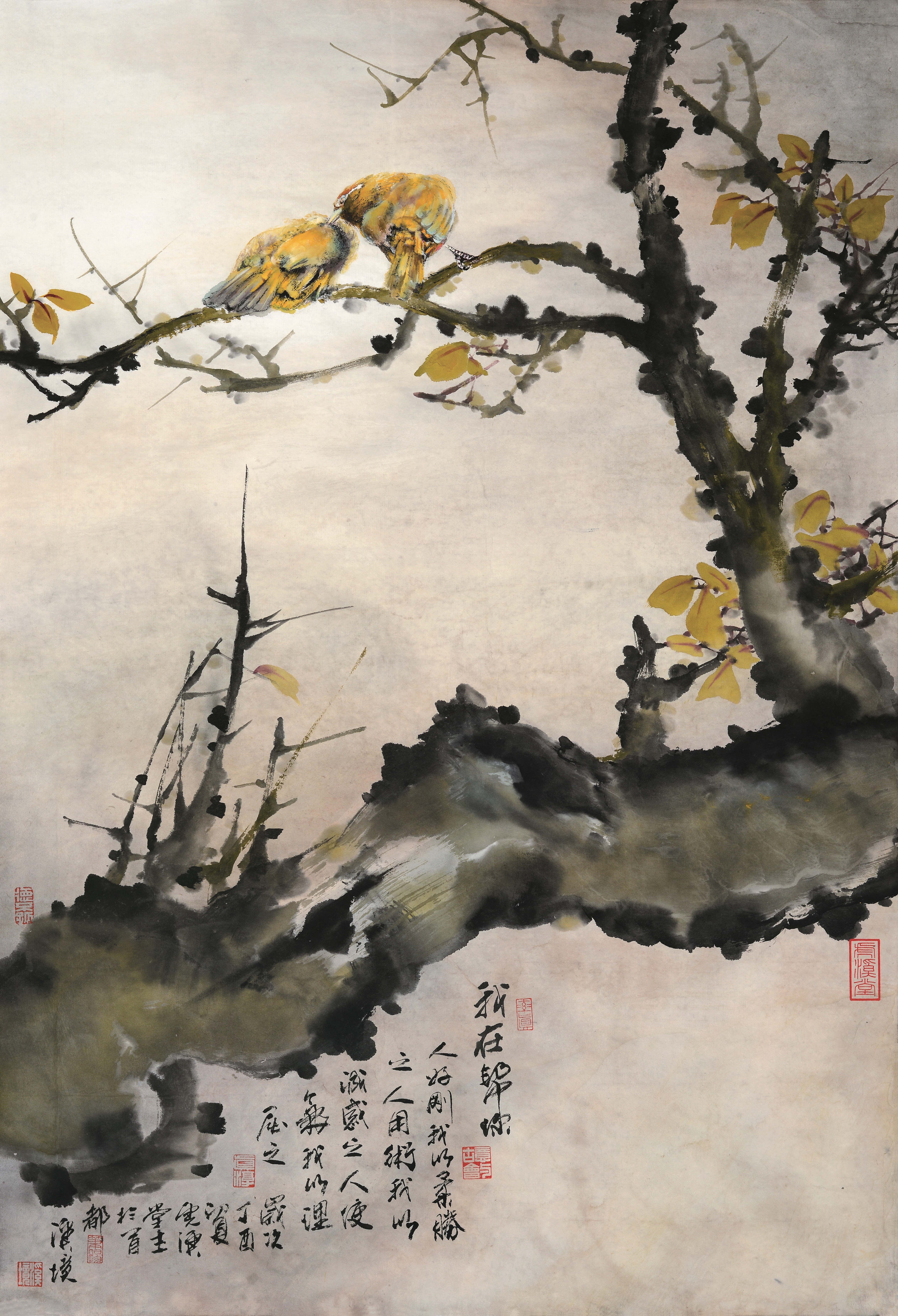 李溪境画作价格,李溪镜花鸟作品