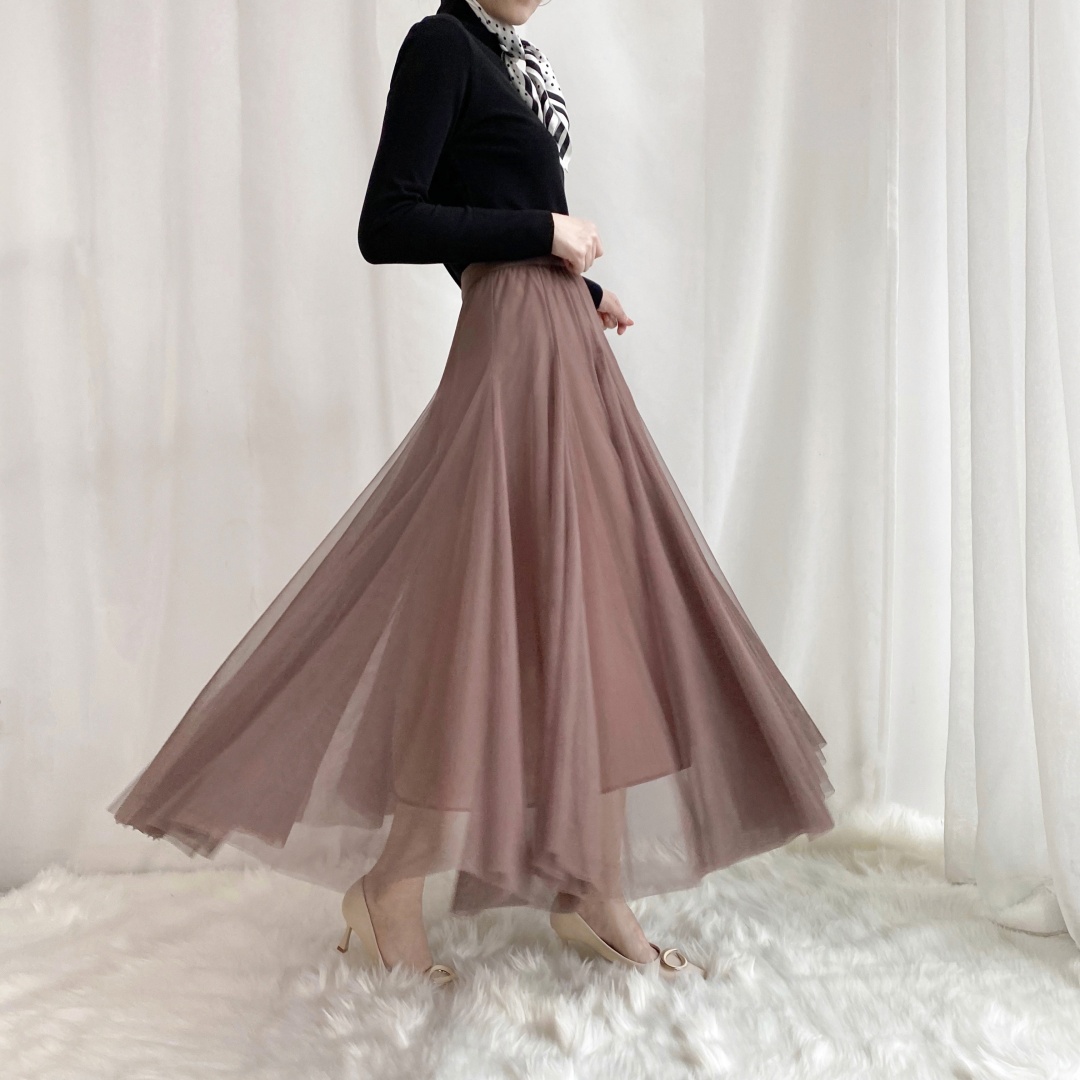 适合秋冬穿的纱裙,纱裙选几层纱好