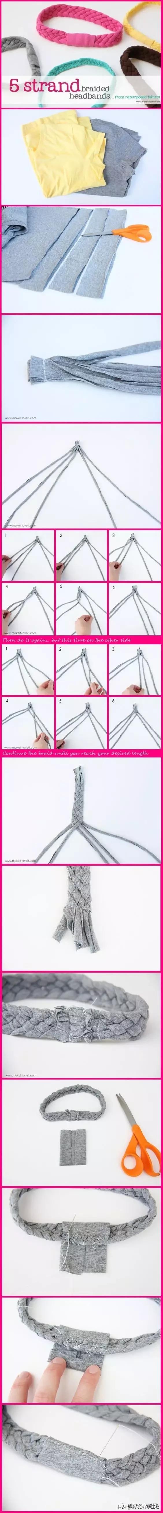 旧衣服飘带做头饰,十种diy简单的发饰